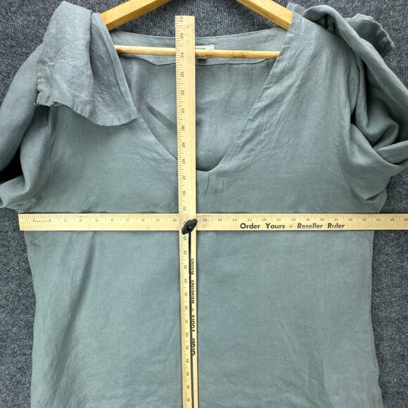 Bed Threads Top Womens 3XL Green Pullover French Flax‎ Linen Lounge Boho - Picture 13 of 16